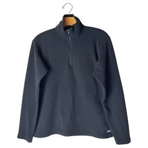 Patagonia Sweatshirt Women Medium Black Quarter‎ Zip Fleece Pullover Gorpcore